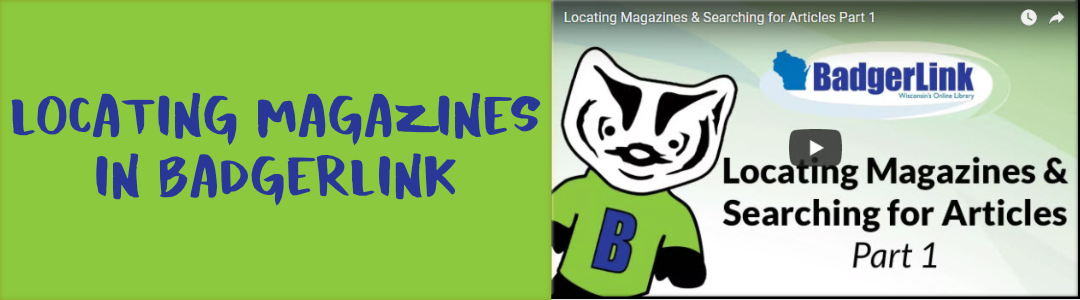 How to Find Magazines in BadgerLink