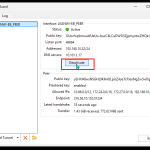 Screenshot of WireGuard dialog with cursor hovering over button labeled "Deactivate."